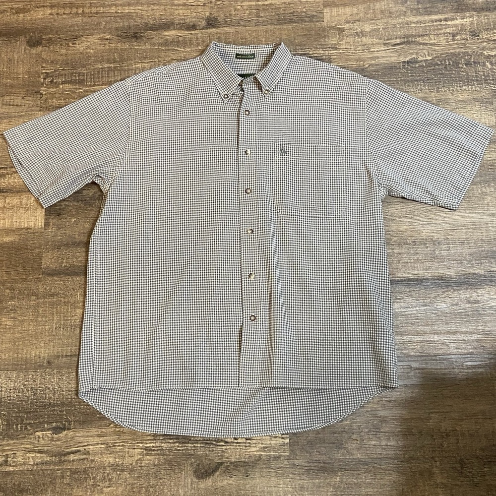 Vintage Knights Of The Round Table Long Sleeve Shirt Men's Large Check Gingham